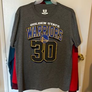 NBA Golden State Warriors # 30 Steve Curry Shirt gray yellow